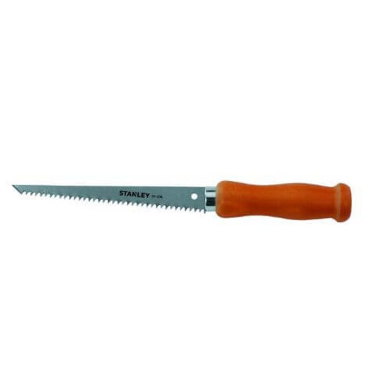 Stanley 15-206 Jab Saw with Wood Handle, 6 in L Steel Blade, Hardwood Handle