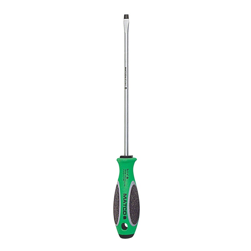 1/4" X 18" SLOTTED SCREWDRIVER - GREEN