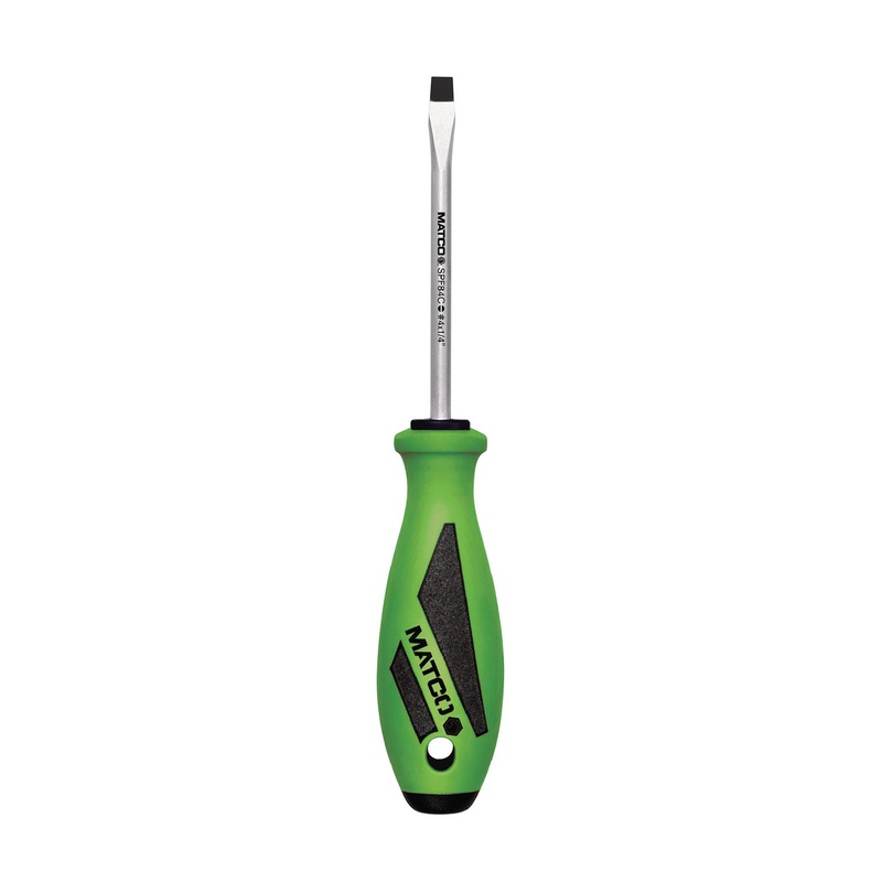 1/4" X 4" SLOT SCREWDRIVER - GREEN