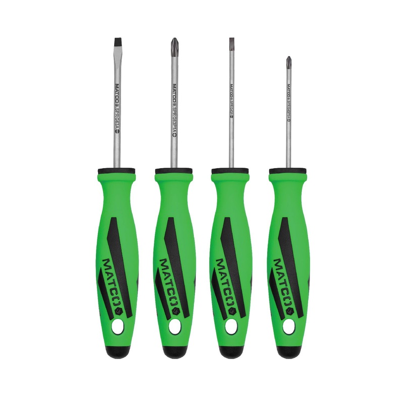 4 PIECE TOP TORQUE II PRECISION SCREWDRIVER SET - GREEN