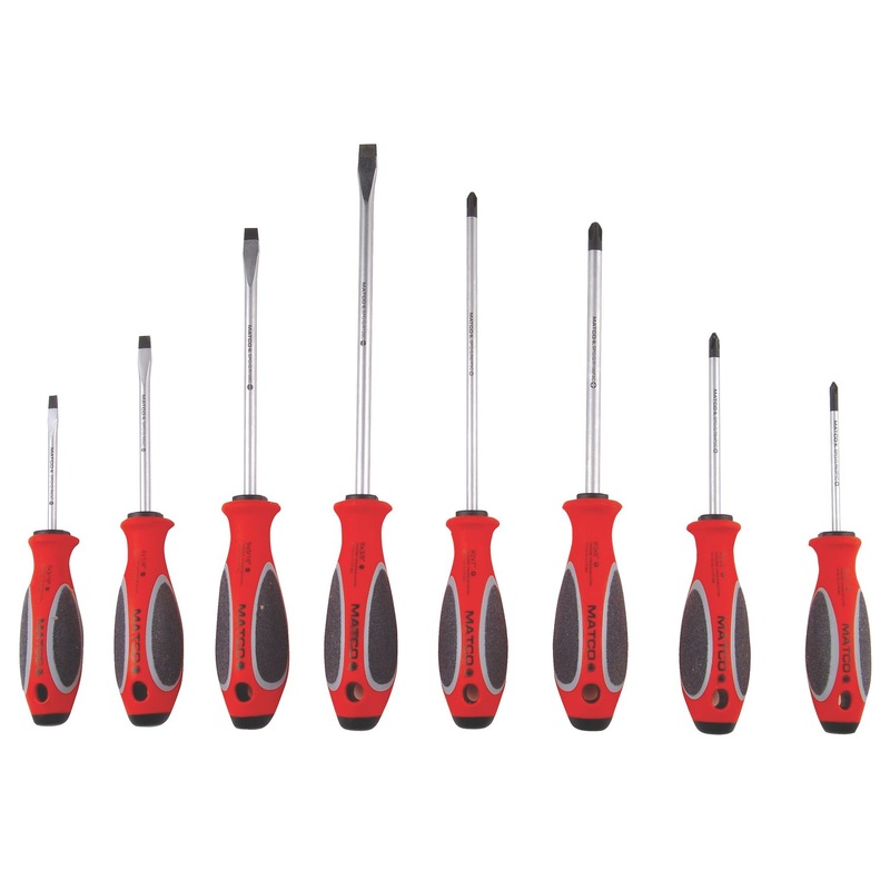 8 PIECE TOP TORQUE II RED SCREWDRIVER SET