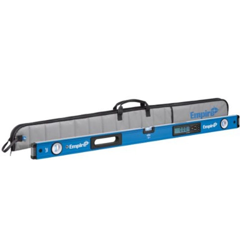 Empire E105.48 True Blue E105 Digital Box Level, 48 in L, 3 Vials, Aluminum, (1) Level/(2) Plumb Vial Position