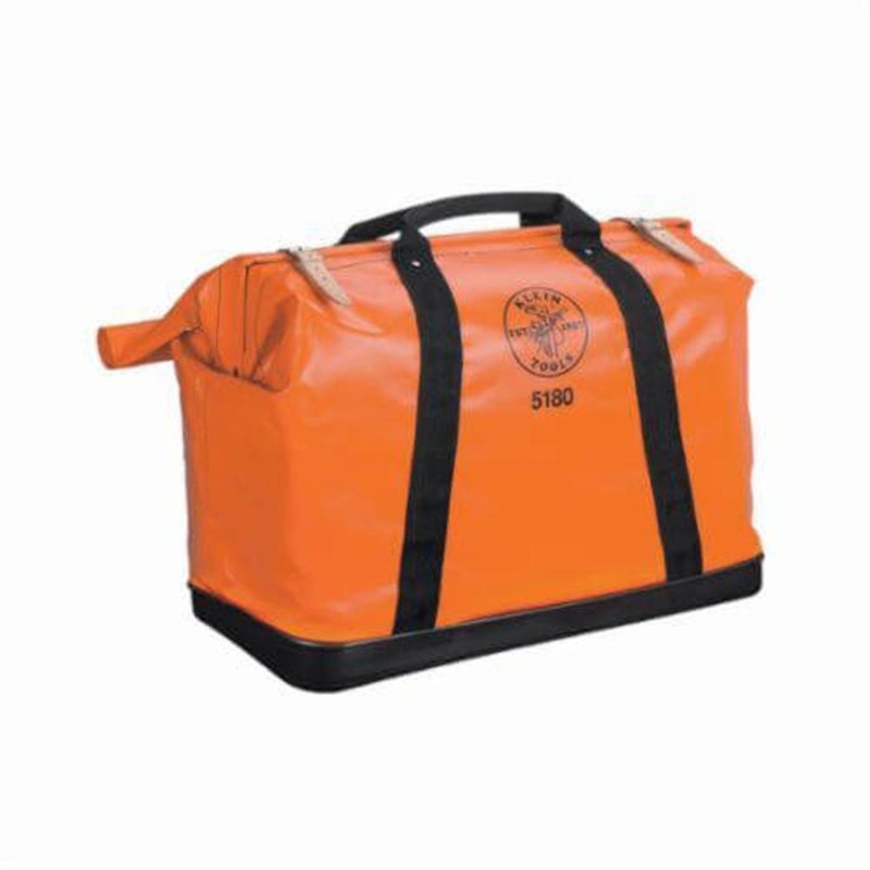 Klein 5180 Extra Large Equipment Bag, Nylon, Black/Orange