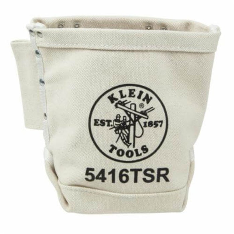 Klein 5416TSR Tunnel Connection Bull Pin and Bolt Bag, 1 pocket, Canvas, Natural