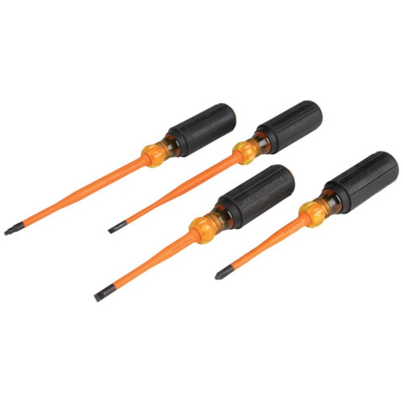 Klein Tools 1000V Slim Tip Insulated Screwdriver Set (4-Piece) - 33734INS