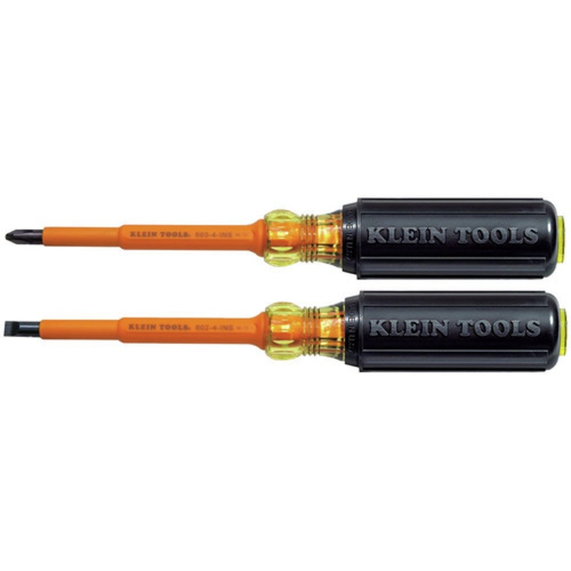 Klein Tools 2-Piece 1000V Insulated Slotted and Phillips Screwdriver Set - 33532-INS