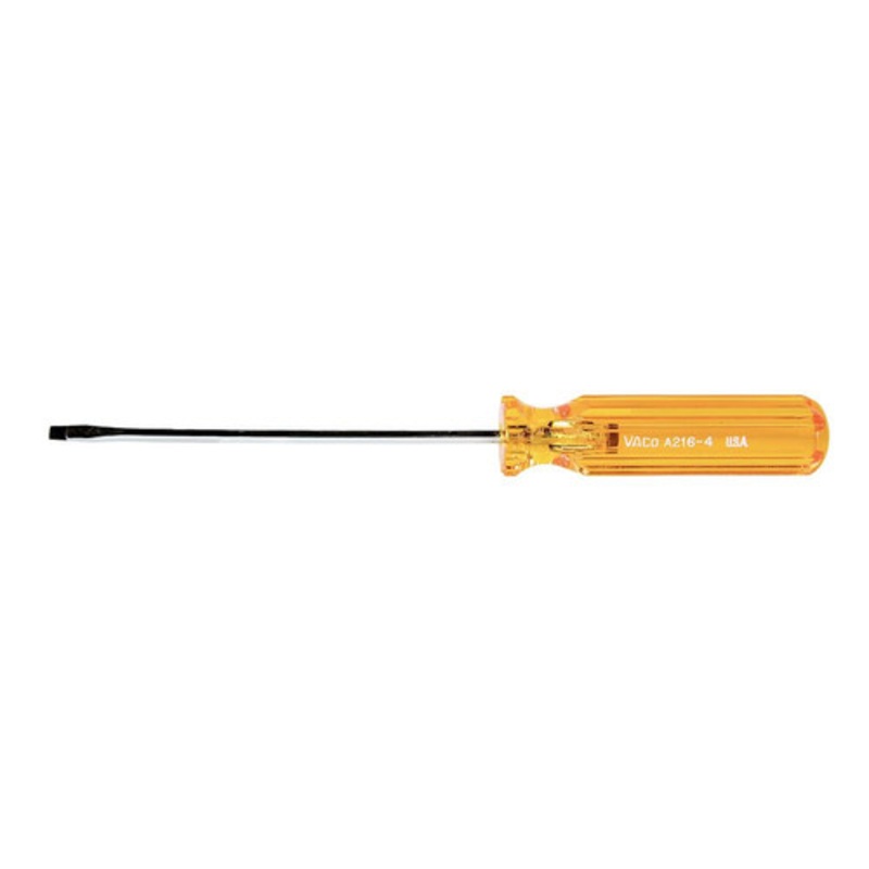 Klein Tools 4 in. Round Shank 1/8 in. Cabinet Screwdriver - A216-4