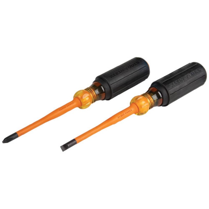 Klein Tools Slim-Tip Insulated Phillips and Cabinet Tips Screwdriver Set (2-Piece) - 33732INS