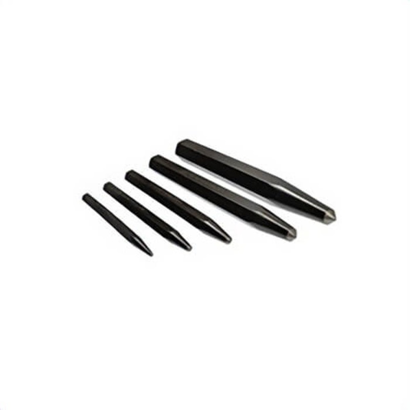 Mayhew 62214 Center Punch Kit, Hex Shank, 8-1/4 in OAL, 5 Pcs