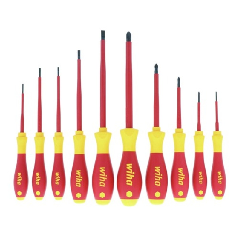 Wiha Tools (10-Piece) Insulated SoftFinish Screwdriver Set - 32093