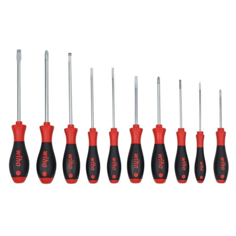Wiha Tools (10-Piece) SoftFinish Cushion Grip Screwdriver Tray Set - 30280