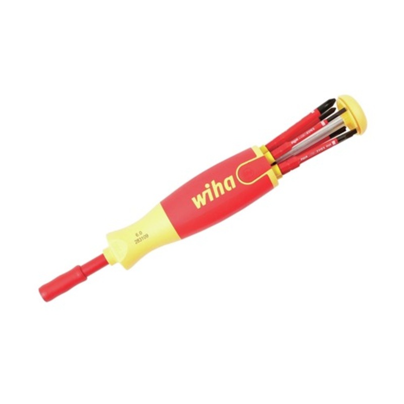 Wiha Tools (7-Piece) Insulated SlimLine Slotted/Phillips/Square Ultra-Driver Blade Set - 28394