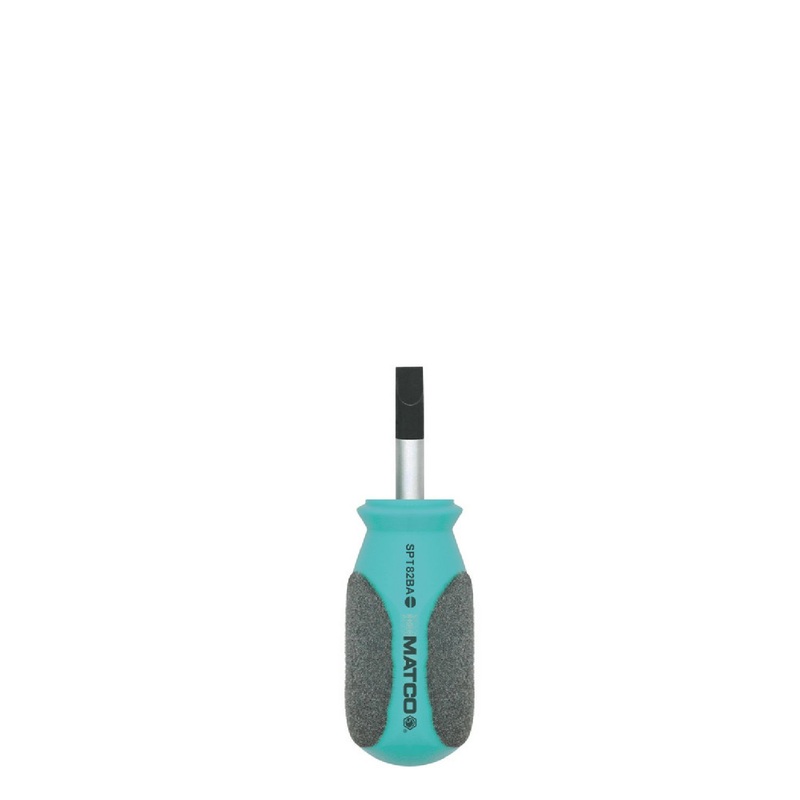 1/4" X 1" SLOT STUBBY SCREWDRIVER - TEAL