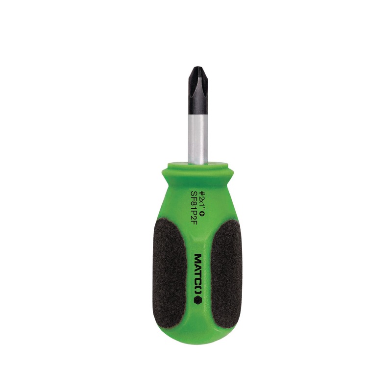 1/4" X 1" STUBBY PHILLIPS P2 - GREEN