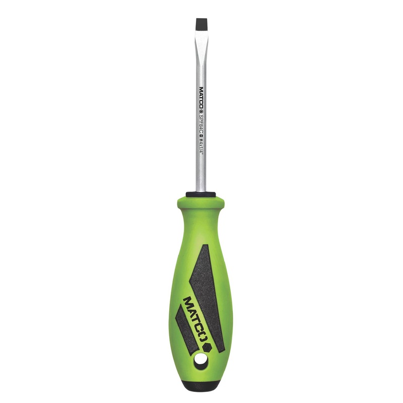 1/4" X 4" SLOT SCREWDRIVER - FLOURESCENT