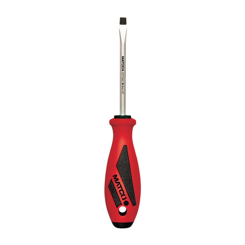 1/4" X 4" SLOT SCREWDRIVER - RED