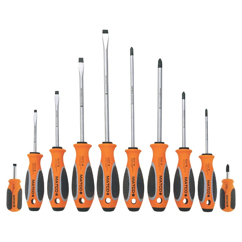 10 PIECE TOP TORQUE II SCREWDRIVER SET - ORANGE