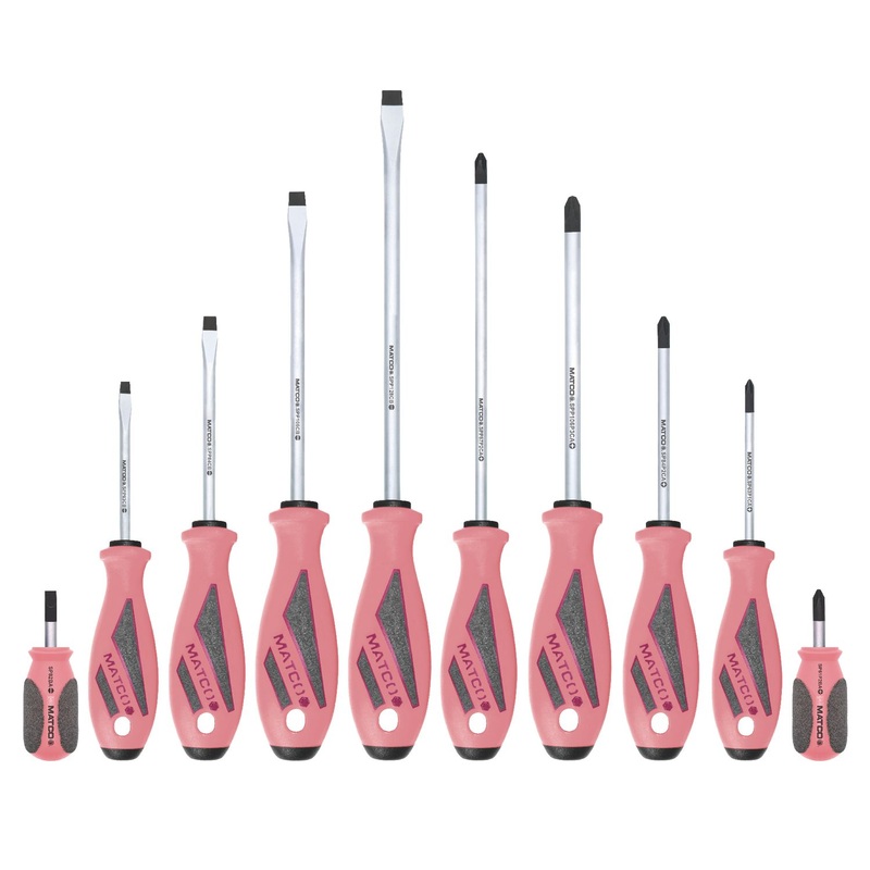 10 PIECE TOP TORQUE II SCREWDRIVER SET - PINK