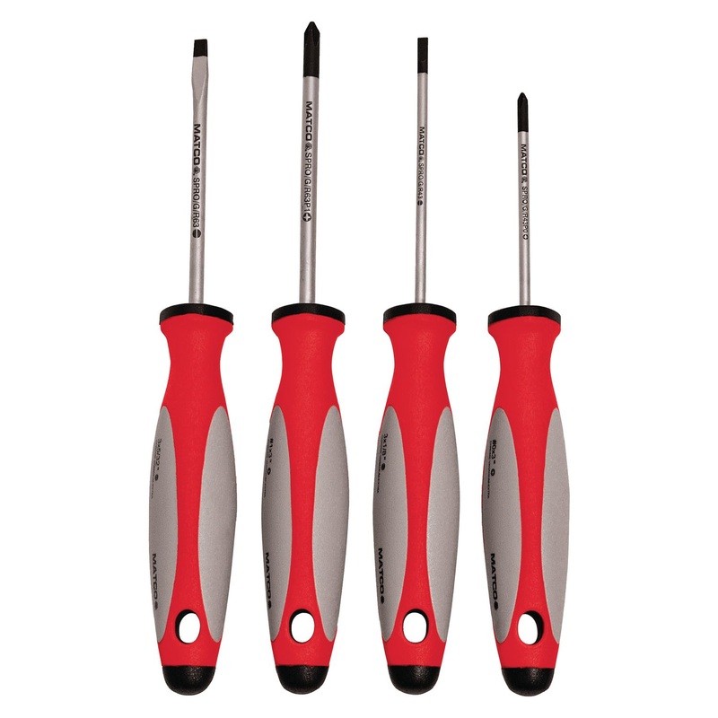 4 PIECE TOP TORQUE II PRECISION SCREWDRIVER SET - RED