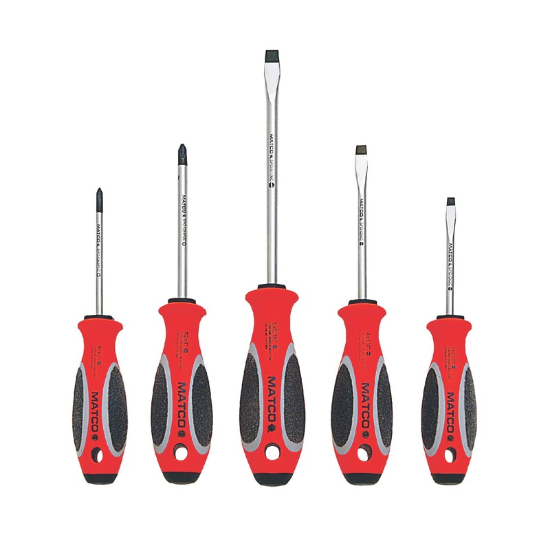 5 PIECE TOP TORQUE II RED SCREWDRIVER SET