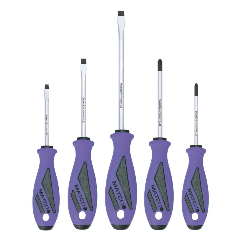 5 PIECE TOP TORQUE II SCREWDRIVER SET - PURPLE