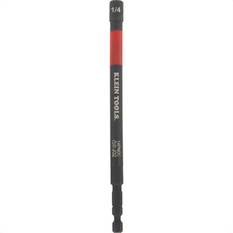 Klein 14PNDC Magnetic Color-Coded Power Nut Setter, 1/4 in, Red, Steel Alloy