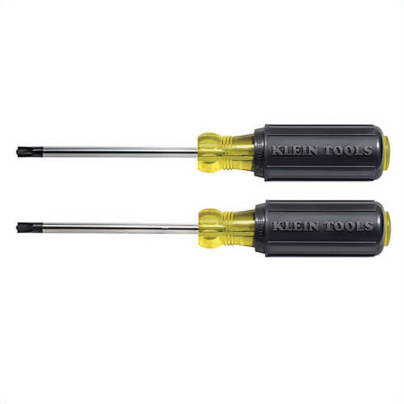 Klein 32378 Tip Driver Set, Combination Fixed Blade, Imperial, 2 pc, Cushion Grip, Steel, Black/Yellow, 4 in L
