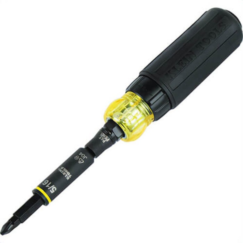 Klein 32500HDRT Ratcheting Impact Rated Screwdriver/Nut Driver 11-in-1, Steel