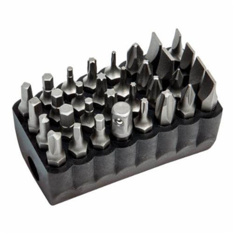 Klein 32526 Magnetic Tamper Proof Screwdriver Bit Set, 32 pc, Heat Treated Steel