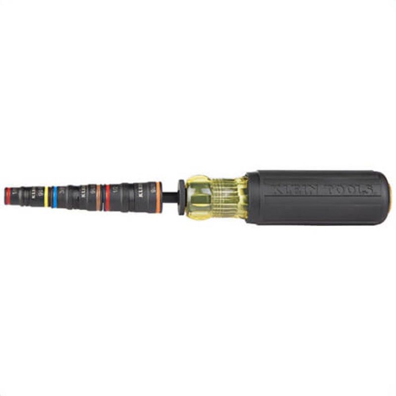 Klein 32910 Impact Rated Flip Socket Set 7-in-1 with Handle, Hardened Steel
