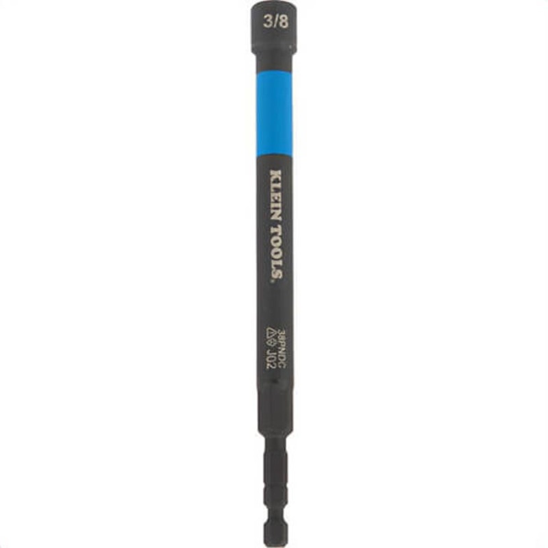 Klein 38PNDC Magnetic Color-Coded Power Nut Setter, 3/8 in, Blue, Steel Alloy