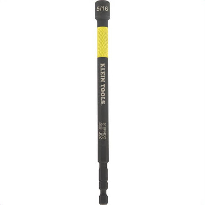 Klein 516PNDC Magnetic Color-Coded Power Nut Setter, 5/16 in, Yellow, Steel Alloy