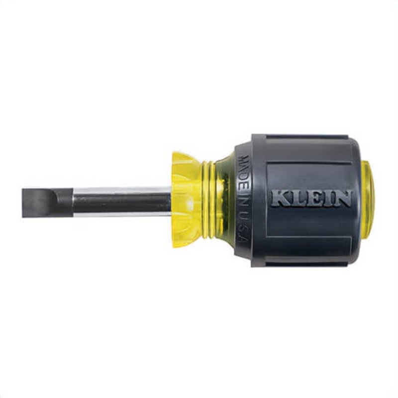 Klein 600-1 Cabinet Screwdriver, Non-Magnetic, Steel, 5/16 in Tip, 1-1/2 in Round Shank
