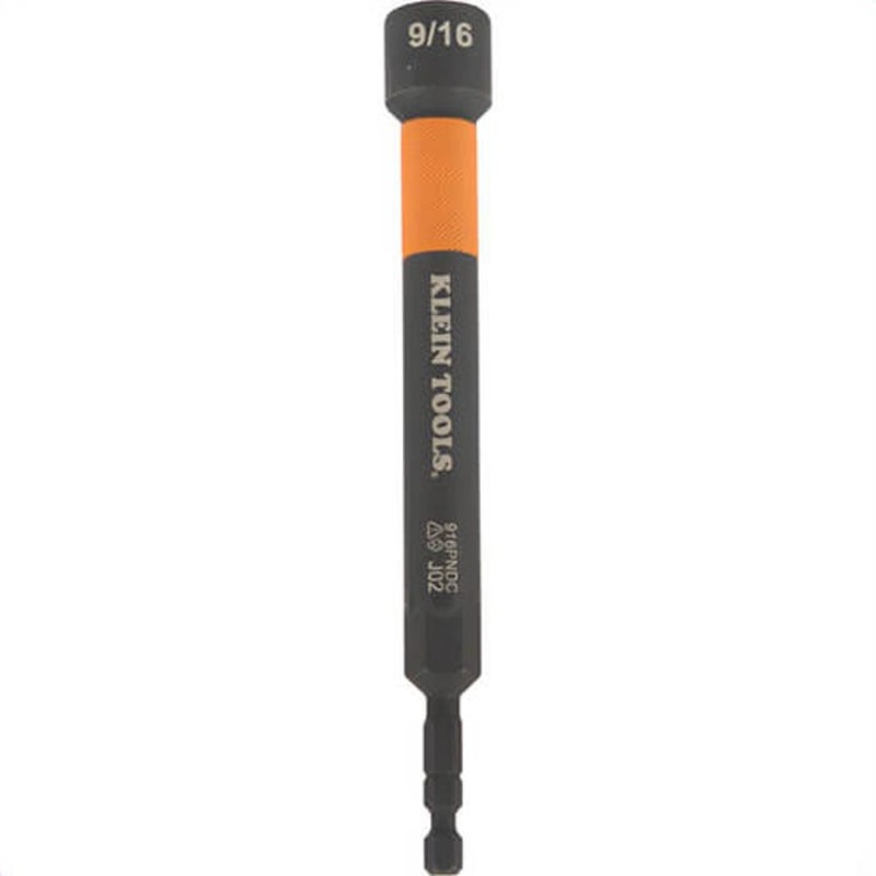 Klein 916PNDC Magnetic Color-Coded Power Nut Setter, 9/16 in, Orange, Steel Alloy
