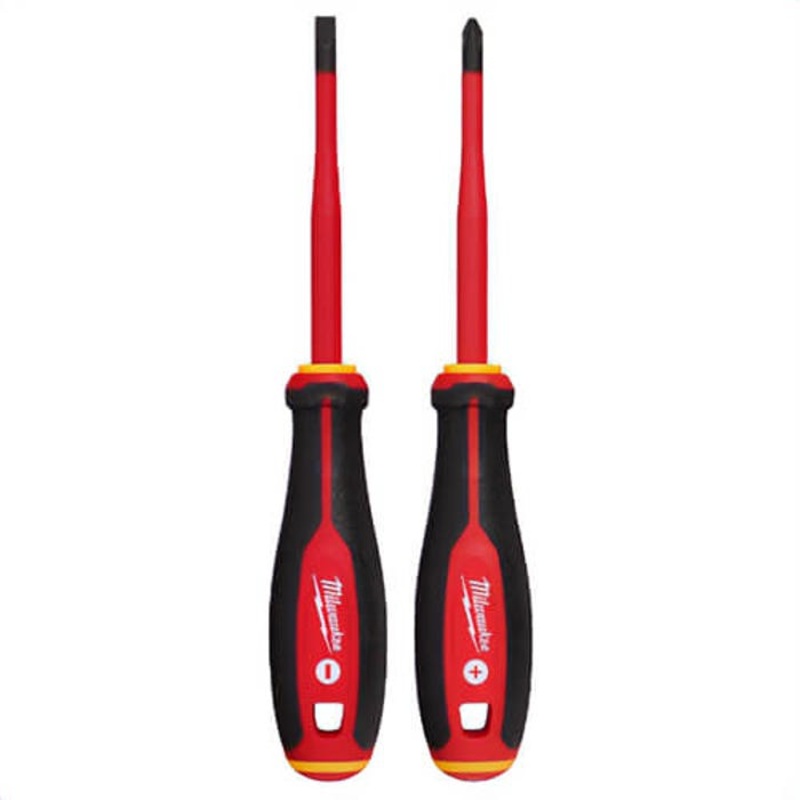 Milwaukee 48-22-2207 Insulated Slim Tip Screwdriver Set, 1,000V, 2pc