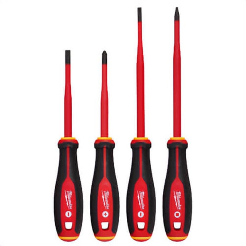 Milwaukee 48-22-2219 Insulated Slim Tip Screwdriver Set, 1,000V, 4pc