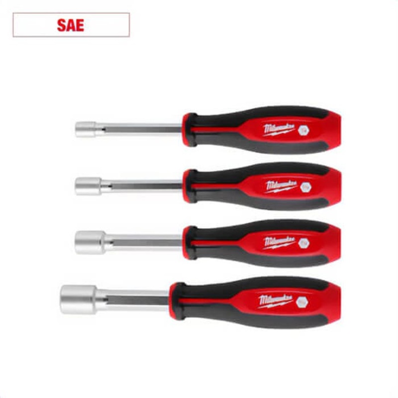 Milwaukee 48-22-2444 HollowCore Nut Driver Set, SAE, 4pc