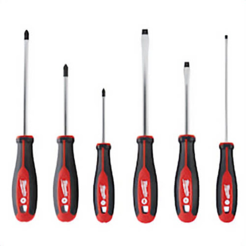 Milwaukee 48-22-2706 Demolition Screwdriver Set, 6 pc, Forged Steel/Plastic/Rubber