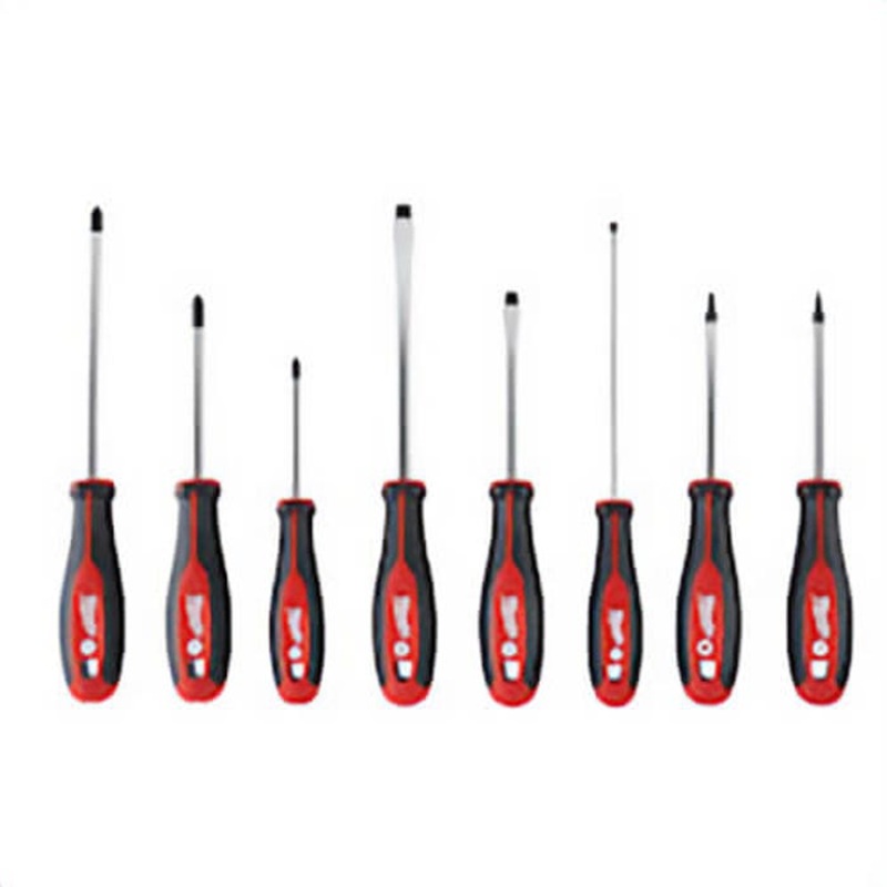 Milwaukee 48-22-2718 Demolition Screwdriver Set, 8 pc, Forged Steel/Plastic/Rubber