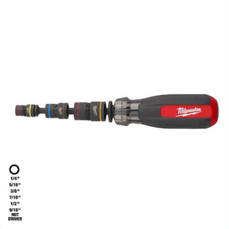 Milwaukee 48-22-2921 Multi-Nut Driver with ShockWave Impact Duty Magnetic Nut Drivers
