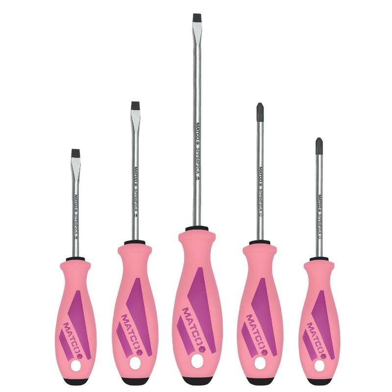 TOOLS FOR THE CAUSE LIMITED EDITION 5 PIECE SCREWDRIVER SET- PINK