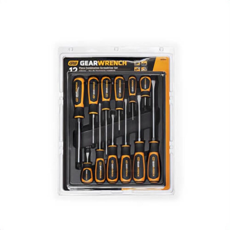 Gearwrench 80051H Screwdriver Set, 12 pc, ASME, Alloy Steel, Black Oxide