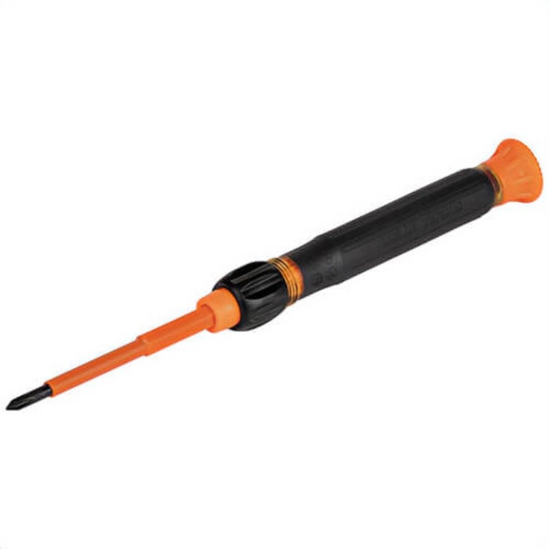 Klein 32581INS Insulated Electronics Screwdriver, Phillips, Slotted Bits, 2 in 1