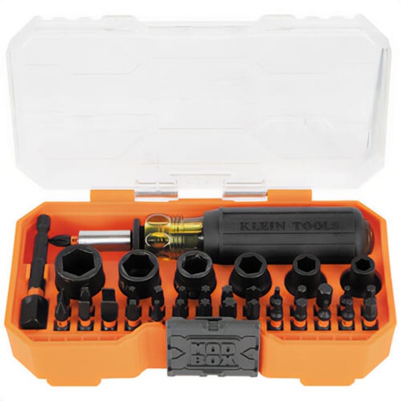 Klein 33805 ProFlex Magnetic Impact Screwdriver Bit and Socket Set, S2 Tool Steel, 38 pc