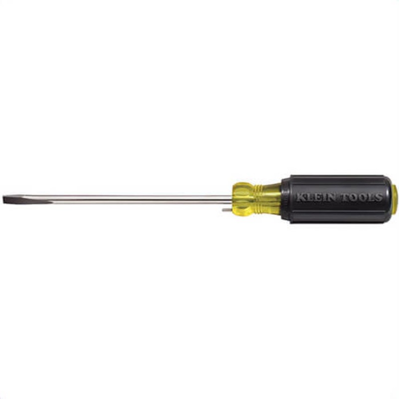 Klein 605-4B Cushion-Grip Cabinet Wire Bending Screwdriver, 4 in Round Shank