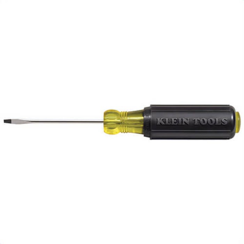 Klein 606-2 Cushion-Grip Keystone Mini Screwdriver, Steel, 1/16 in Tip, 2 in
