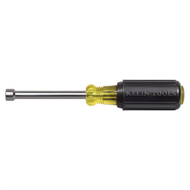 Klein 630-6MM Cushion-Grip Nut Driver, Red, 6 mm, 3 in Hollow Shaft