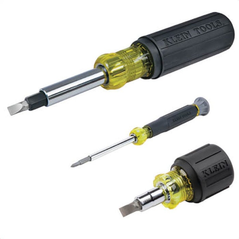 Klein 85514 Multi-Bit Screwdriver and Nut Driver Tool Set, 3 pc