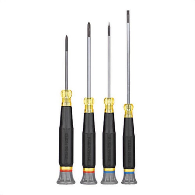 Klein 85615 Precision Screwdriver Set, Slotted, and Phillips, 4 pc