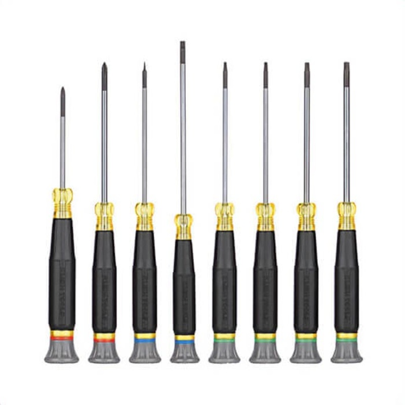 Klein 85617 Precision Screwdriver Set, Slotted, Phillips, and Torx, 8 pc
